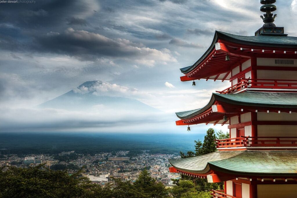 Chureito Pagoda Mt. Fuji View